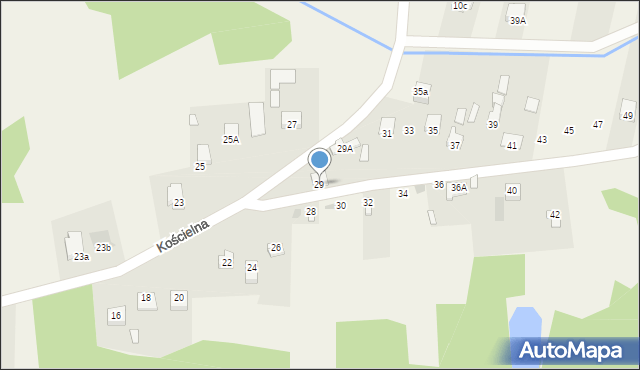 Gózd, Kościelna, 29, mapa Gózd