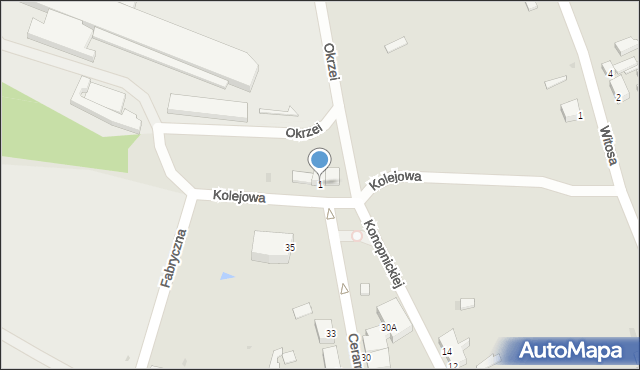 Gozdnica, Kolejowa, 1, mapa Gozdnica