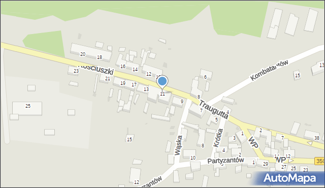 Gozdnica, Kościuszki Tadeusza, gen., 11, mapa Gozdnica