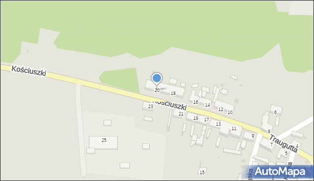 Gozdnica, Kościuszki Tadeusza, gen., 20, mapa Gozdnica
