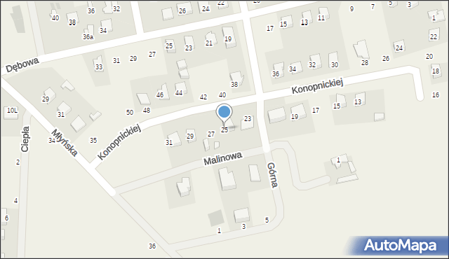 Gozdowo, Konopnickiej Marii, 25, mapa Gozdowo