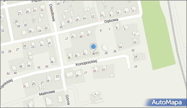 Gozdowo, Konopnickiej Marii, 30, mapa Gozdowo