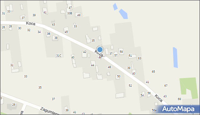 Grabanów, Koca Tadeusza, płk. pil., 46, mapa Grabanów
