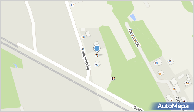 Grabina, Konopnickiej Marii, 73, mapa Grabina