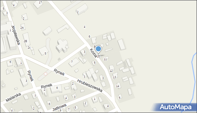 Grabowiec, Kozia, 10, mapa Grabowiec