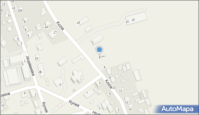 Grabowiec, Kozia, 4, mapa Grabowiec