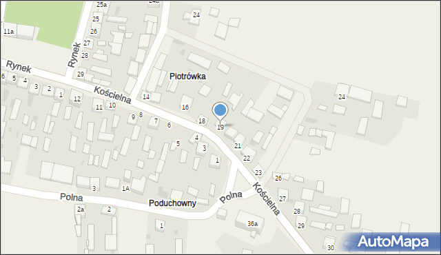 Grabowiec, Kościelna, 19, mapa Grabowiec