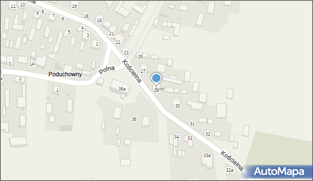 Grabowiec, Kościelna, 29, mapa Grabowiec