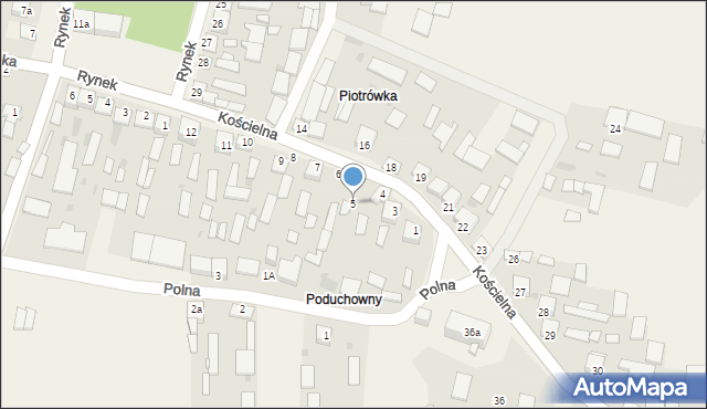 Grabowiec, Kościelna, 5, mapa Grabowiec