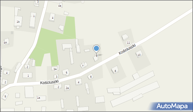 Grabowo, Kościuszki Tadeusza, gen., 9, mapa Grabowo
