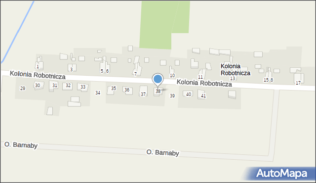 Gracze, Kolonia Robotnicza, 38, mapa Gracze