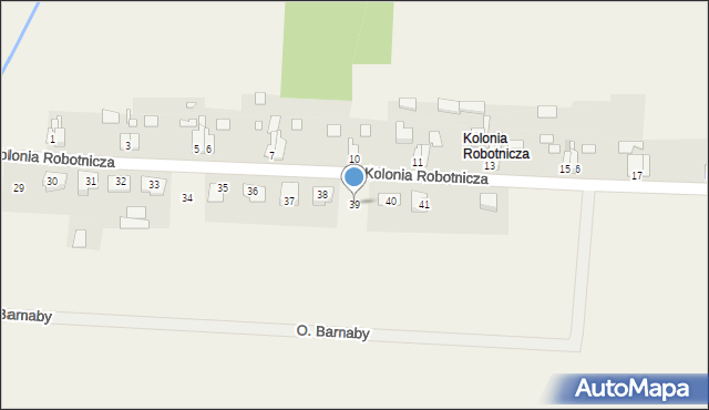 Gracze, Kolonia Robotnicza, 39, mapa Gracze