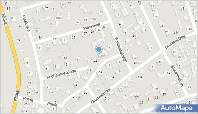 Grajewo, Kochanowskiego Jana, 11A, mapa Grajewo
