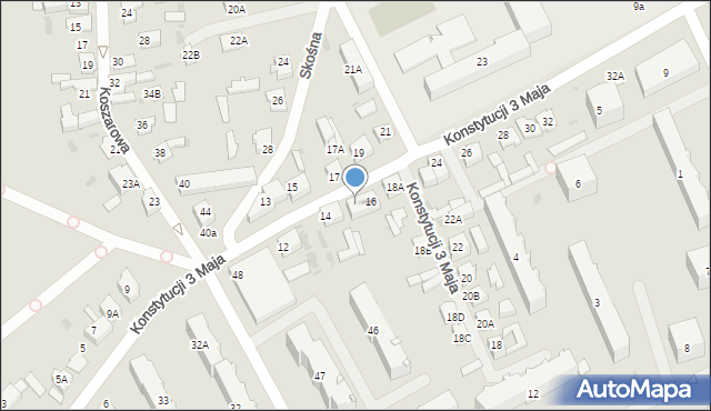 Grajewo, Konstytucji 3 Maja, 16A, mapa Grajewo