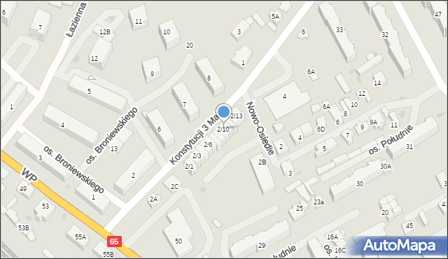 Grajewo, Konstytucji 3 Maja, 2/10, mapa Grajewo