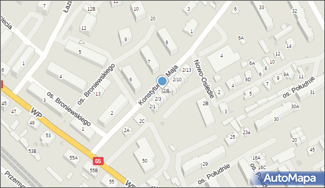 Grajewo, Konstytucji 3 Maja, 2/5, mapa Grajewo