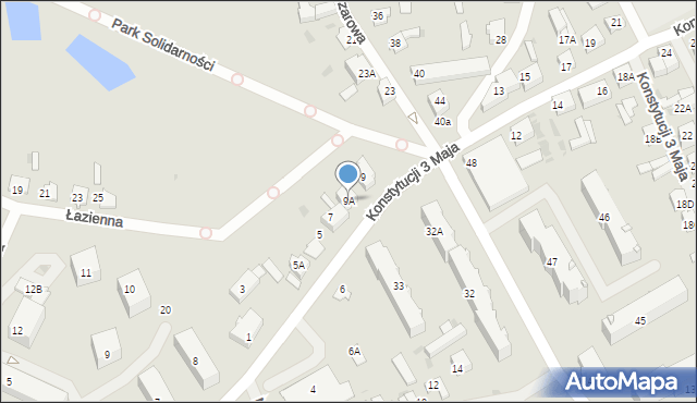 Grajewo, Konstytucji 3 Maja, 9A, mapa Grajewo