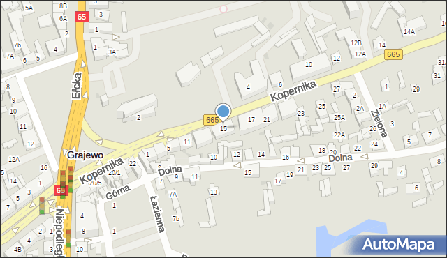 Grajewo, Kopernika Mikołaja, 15, mapa Grajewo