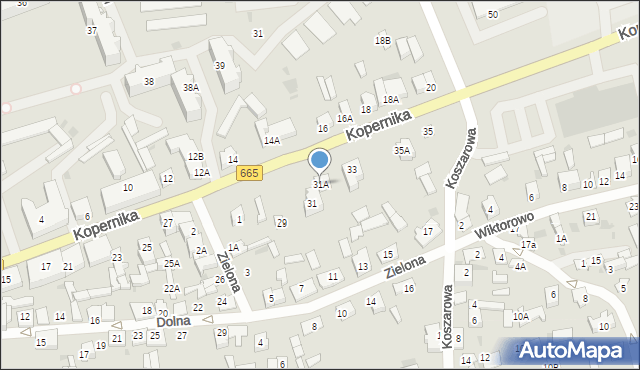 Grajewo, Kopernika Mikołaja, 31A, mapa Grajewo