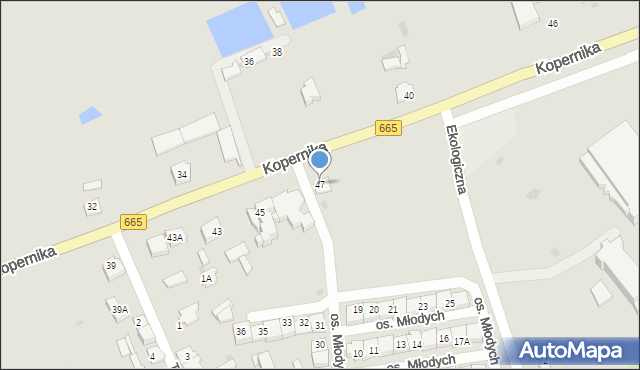 Grajewo, Kopernika Mikołaja, 47, mapa Grajewo