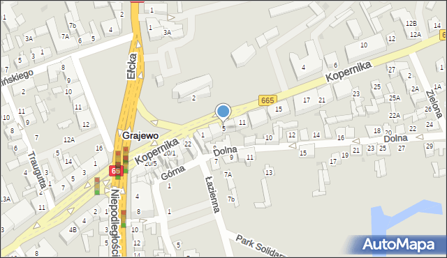 Grajewo, Kopernika Mikołaja, 5, mapa Grajewo