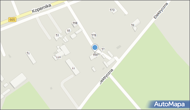 Grajewo, Kopernika Mikołaja, 55A, mapa Grajewo