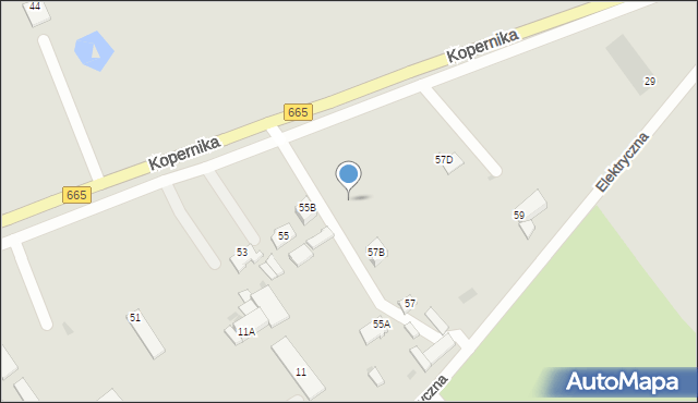 Grajewo, Kopernika Mikołaja, 57a, mapa Grajewo