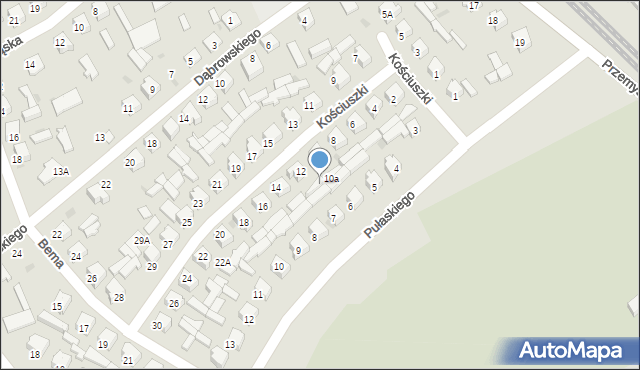 Grajewo, Kościuszki Tadeusza, gen., 12a, mapa Grajewo