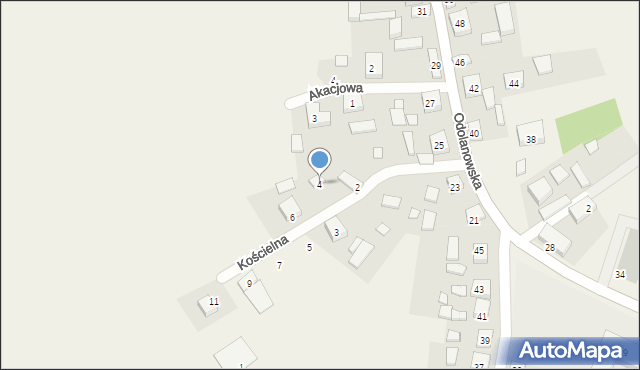 Granowiec, Kościelna, 4, mapa Granowiec