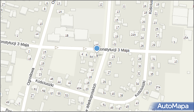 Granowo, Konstytucji 3 Maja, 8, mapa Granowo