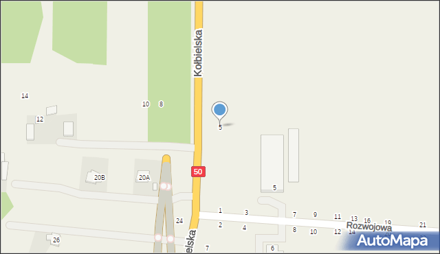 Grębiszew, Kołbielska, 5, mapa Grębiszew