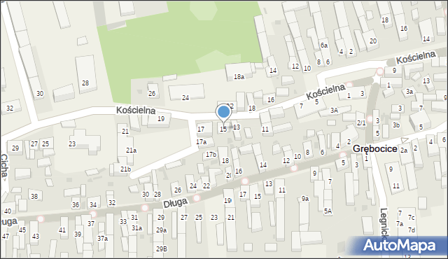 Grębocice, Kościelna, 15, mapa Grębocice