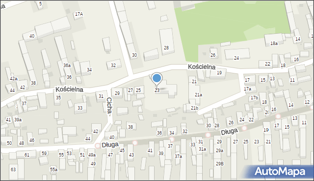Grębocice, Kościelna, 23, mapa Grębocice
