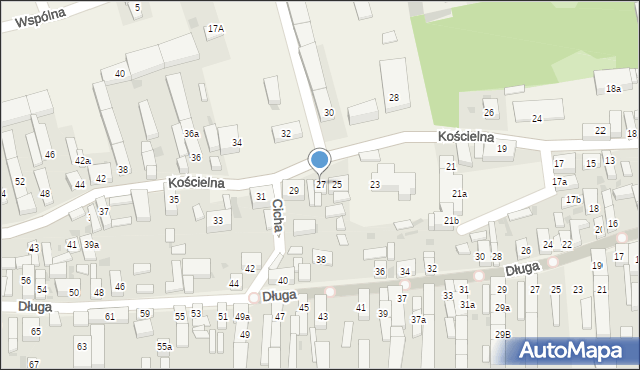 Grębocice, Kościelna, 27, mapa Grębocice
