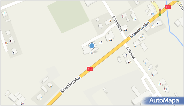Grębocin, Kowalewska, 11, mapa Grębocin