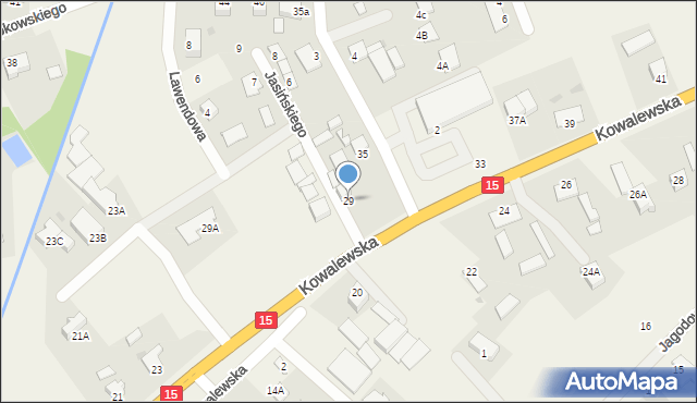 Grębocin, Kowalewska, 29, mapa Grębocin