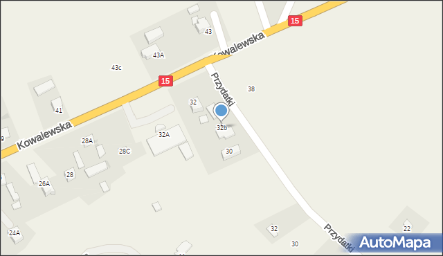 Grębocin, Kowalewska, 32b, mapa Grębocin