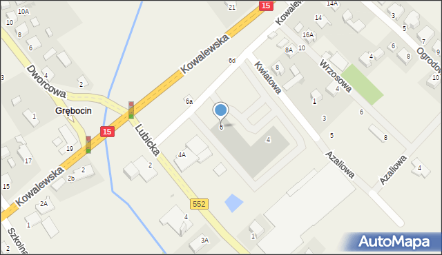 Grębocin, Kowalewska, 6, mapa Grębocin