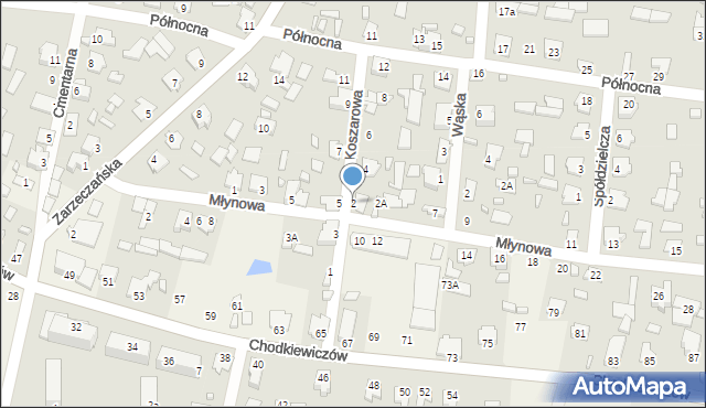 Gródek, Koszarowa, 2, mapa Gródek