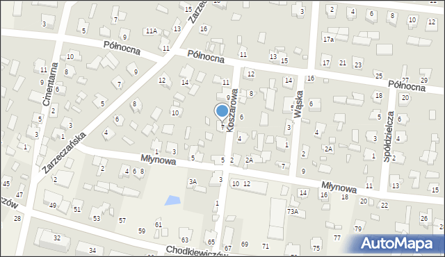 Gródek, Koszarowa, 7, mapa Gródek