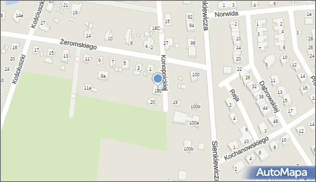 Grodków, Konopnickiej Marii, 18b, mapa Grodków