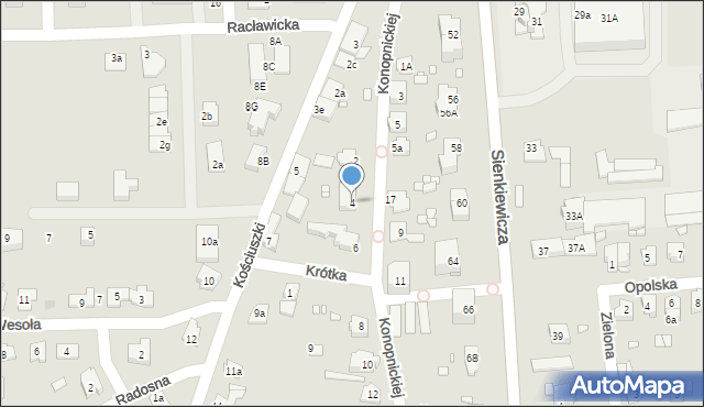 Grodków, Konopnickiej Marii, 4, mapa Grodków