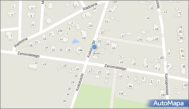 Grodków, Kościuszki Tadeusza, gen., 27, mapa Grodków