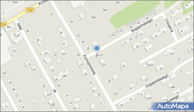 Grodzisk Mazowiecki, Konopnickiej Marii, 26, mapa Grodzisk Mazowiecki