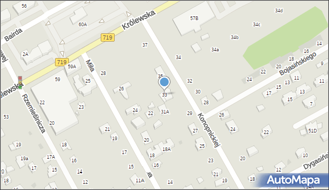 Grodzisk Mazowiecki, Konopnickiej Marii, 33, mapa Grodzisk Mazowiecki