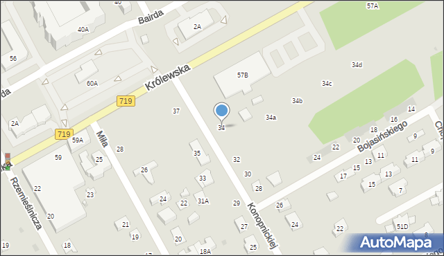 Grodzisk Mazowiecki, Konopnickiej Marii, 34, mapa Grodzisk Mazowiecki