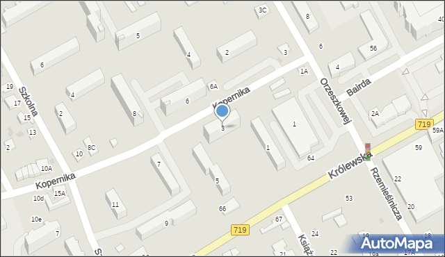 Grodzisk Mazowiecki, Kopernika Mikołaja, 3, mapa Grodzisk Mazowiecki