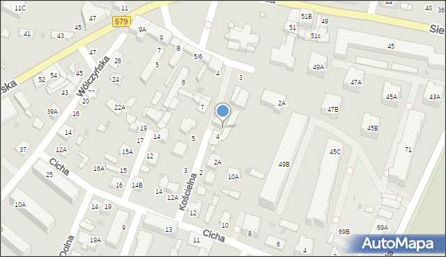 Grodzisk Mazowiecki, Kościelna, 4A, mapa Grodzisk Mazowiecki