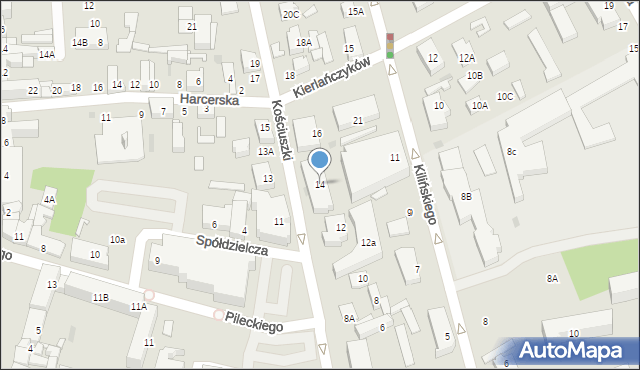 Grodzisk Mazowiecki, Kościuszki Tadeusza, gen., 14, mapa Grodzisk Mazowiecki