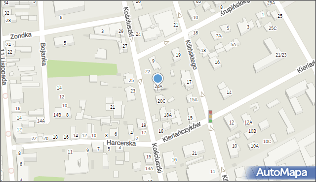 Grodzisk Mazowiecki, Kościuszki Tadeusza, gen., 20B, mapa Grodzisk Mazowiecki